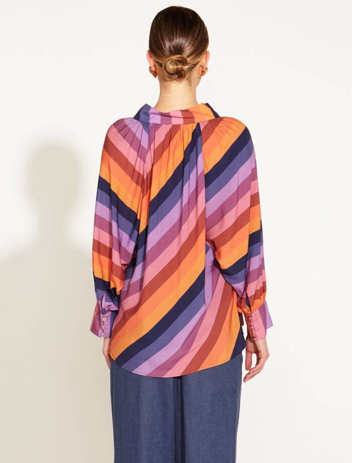 Sunset Dream Long Sleeve Blouse Top Fate + Becker 