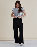 EVELYN WIDE LEG JOGGER - Black Pants Betty Basics 