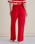 EVELYN WIDE LEG JOGGER - Red Pants Betty Basics 