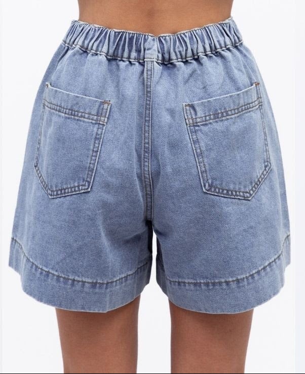 Side Stripe Shorts - Light Wash Jeans Label Of Love 