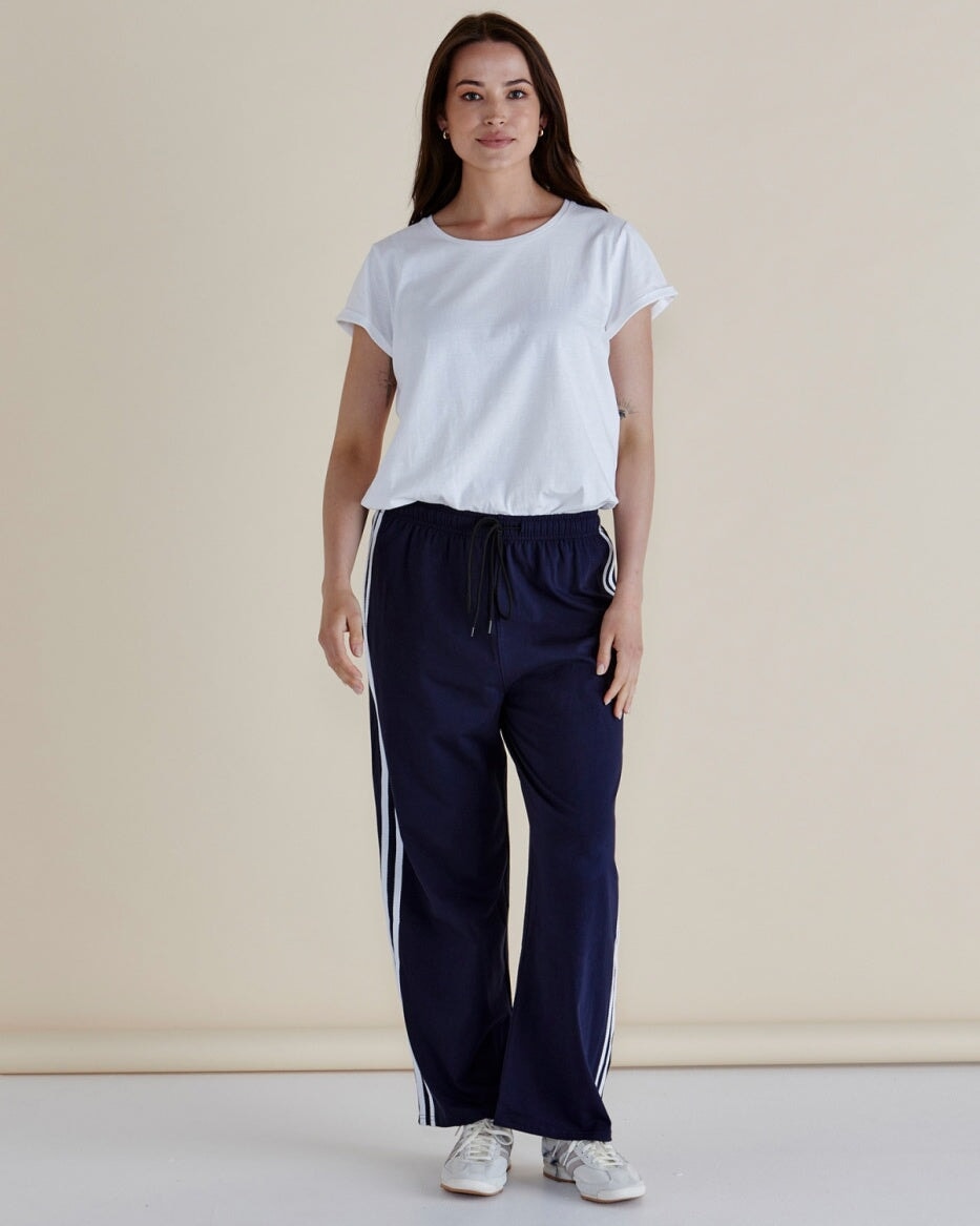Nikki Relax Cotton Jogger - Navy Pants Betty Basics 