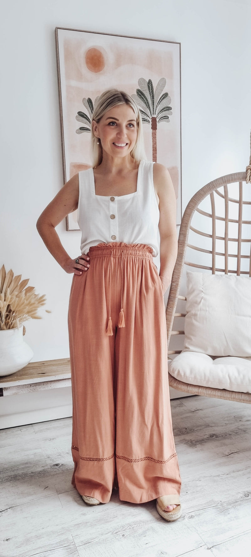 Delilah Pants - Terracotta Pants Salty Bright 