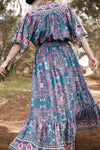 Dahlia Maxi Dress - Emerald Wild Earth Trading Co 