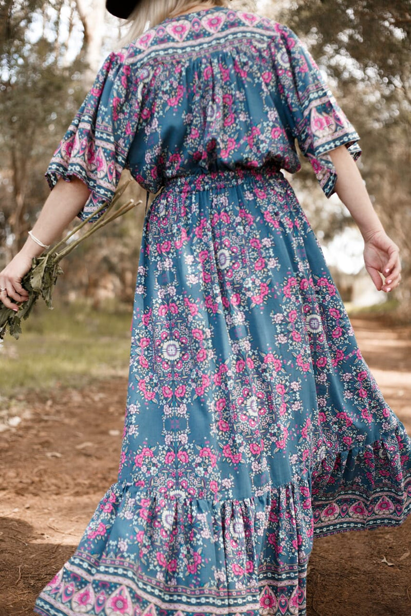 Dahlia Maxi Dress - Emerald Wild Earth Trading Co 