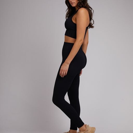 Remi Rib Legging - Black Leggings All About Eve 