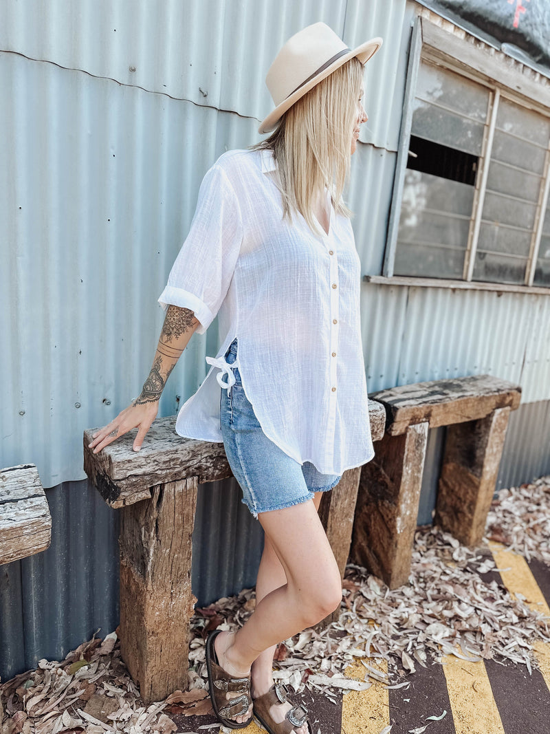 Sophie Blouse - White Top Florence The Label 