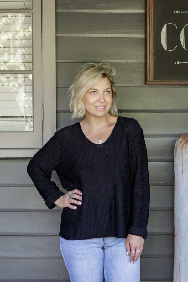 Izzy Knit - Black Cardigan Silver Wishes 