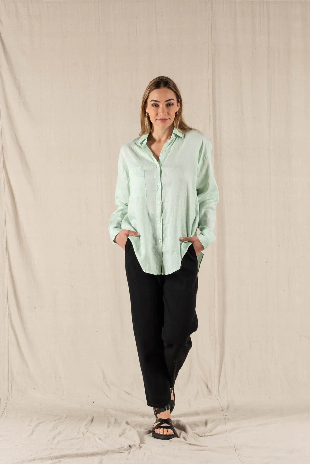 Millie Shirt - Mint Shirts & Tops Valeria Label 