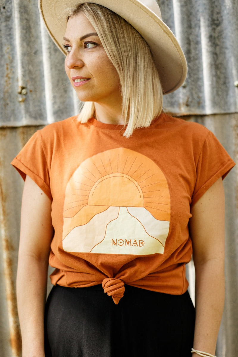 Wild Nomad Tee - Rust Tshirt Paper Heart 